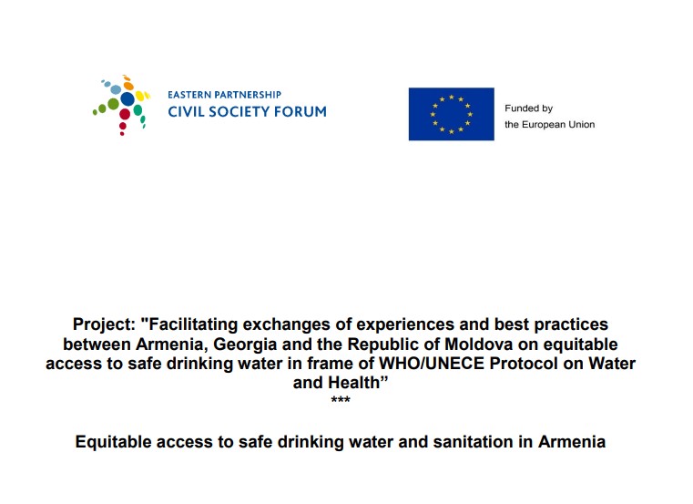 Facilitating exchanges of experiences and best practices between Armenia, Georgia and the Republic of Moldova on equitable access to safe drinking water in frame of WHO/UNECE Protocol on Water and Health